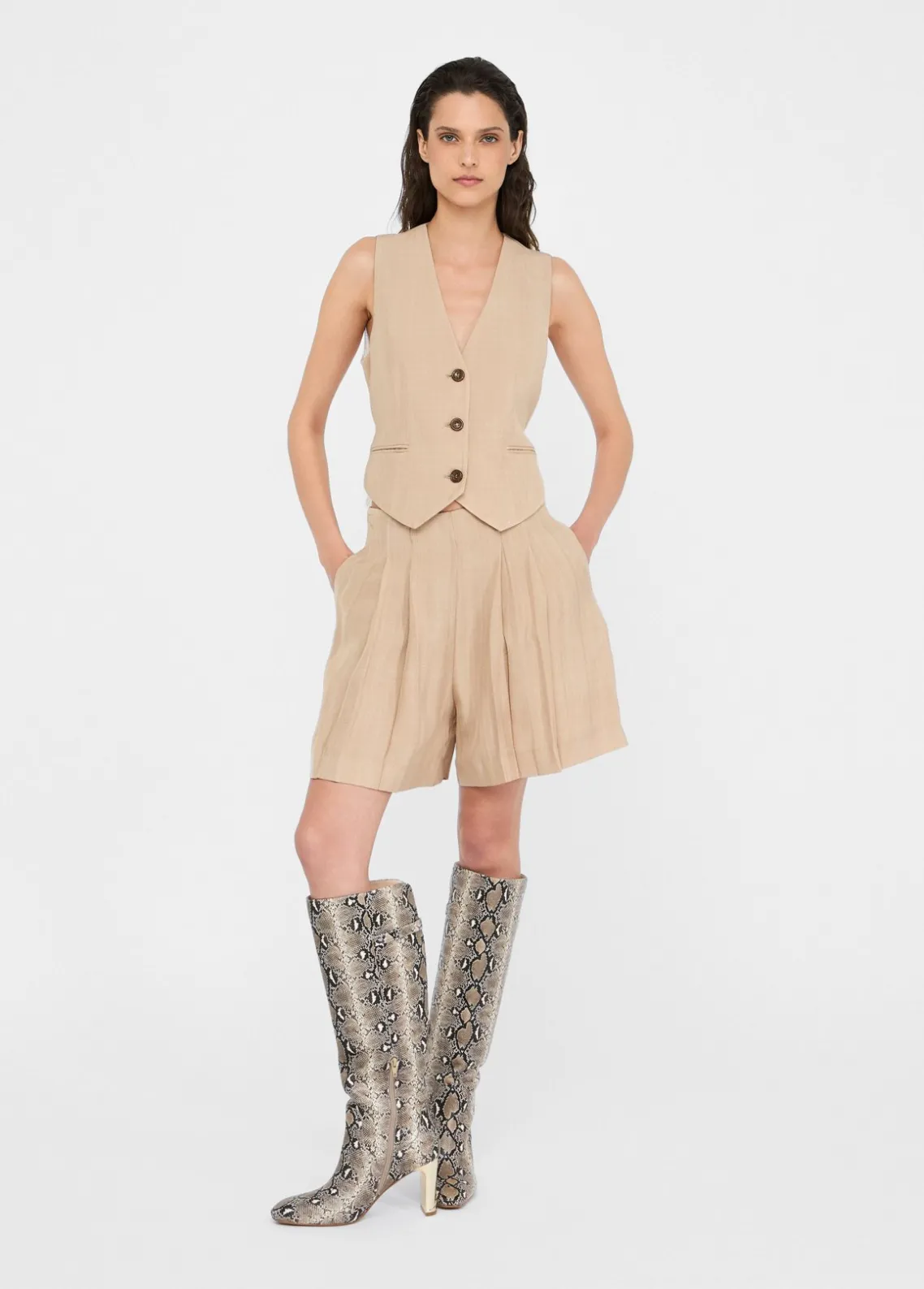 Liu Jo Pantalón corto con pinzas-Mujer Pantalones|Tailleur