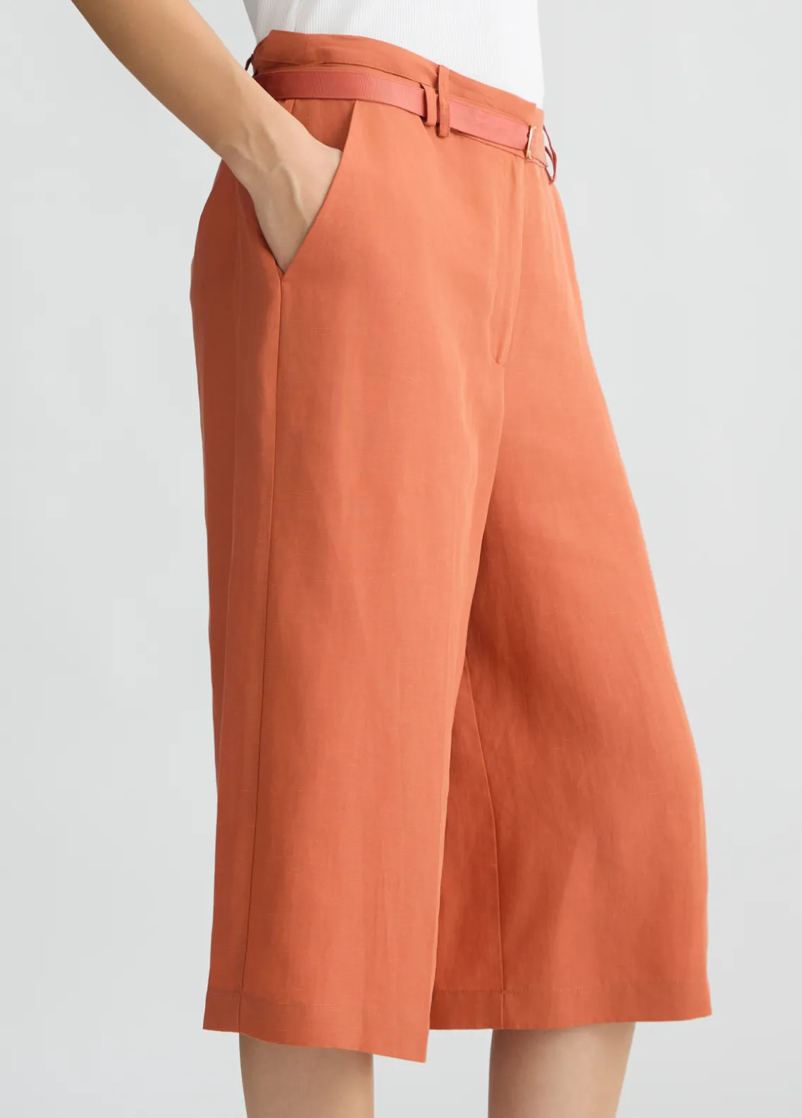 Liu Jo Pantalón corto en mezcla de lino-Mujer Pantalones|Tailleur