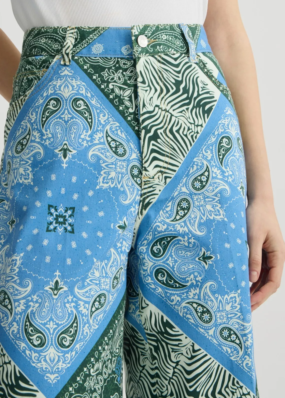 Liu Jo Pantalón de algodón estampado-Mujer Pantalones|Tailleur