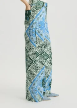 Liu Jo Pantalón de algodón estampado-Mujer Pantalones|Tailleur