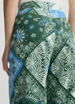 Liu Jo Pantalón de algodón estampado-Mujer Pantalones|Tailleur
