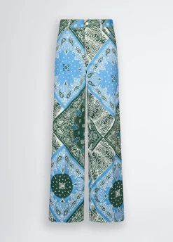 Liu Jo Pantalón de algodón estampado-Mujer Pantalones|Tailleur