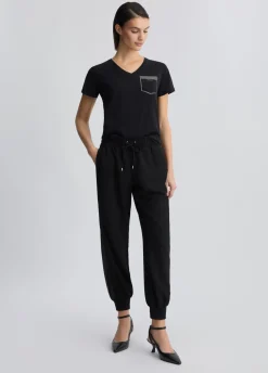 Liu Jo Pantalón de chándal con lentejuelas-Mujer Ropa Deportiva|Pantalones