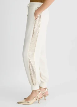 Liu Jo Pantalón de chándal con lentejuelas-Mujer Ropa Deportiva|Pantalones