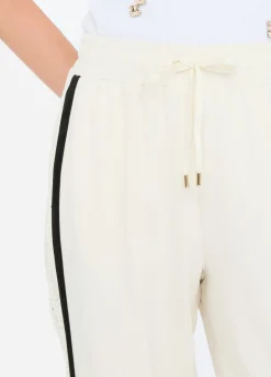 Liu Jo Pantalón de chándal de felpa con encaje-Mujer Ropa Deportiva|Pantalones