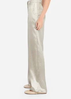 Liu Jo Pantalón de crepé laminado-Mujer Pantalones