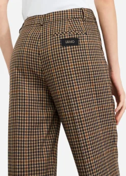 Liu Jo Pantalón de cuadros con pinzas-Mujer Pantalones