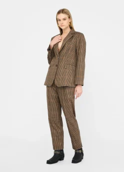 Liu Jo Pantalón de cuadros con pinzas-Mujer Pantalones