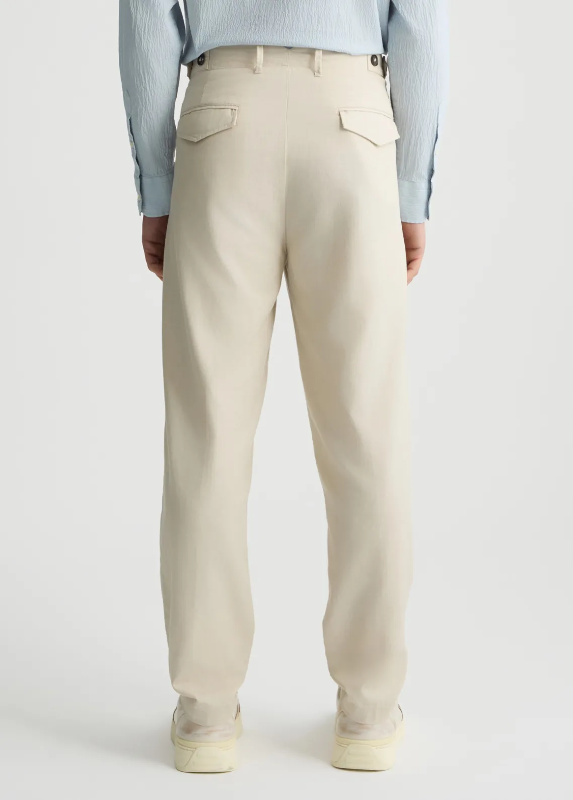 Liu Jo Pantalón de jacquard de mezcla de lino-Hombre Pantalones