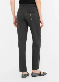 Liu Jo Pantalón de pinza de raya diplomática-Mujer Pantalones