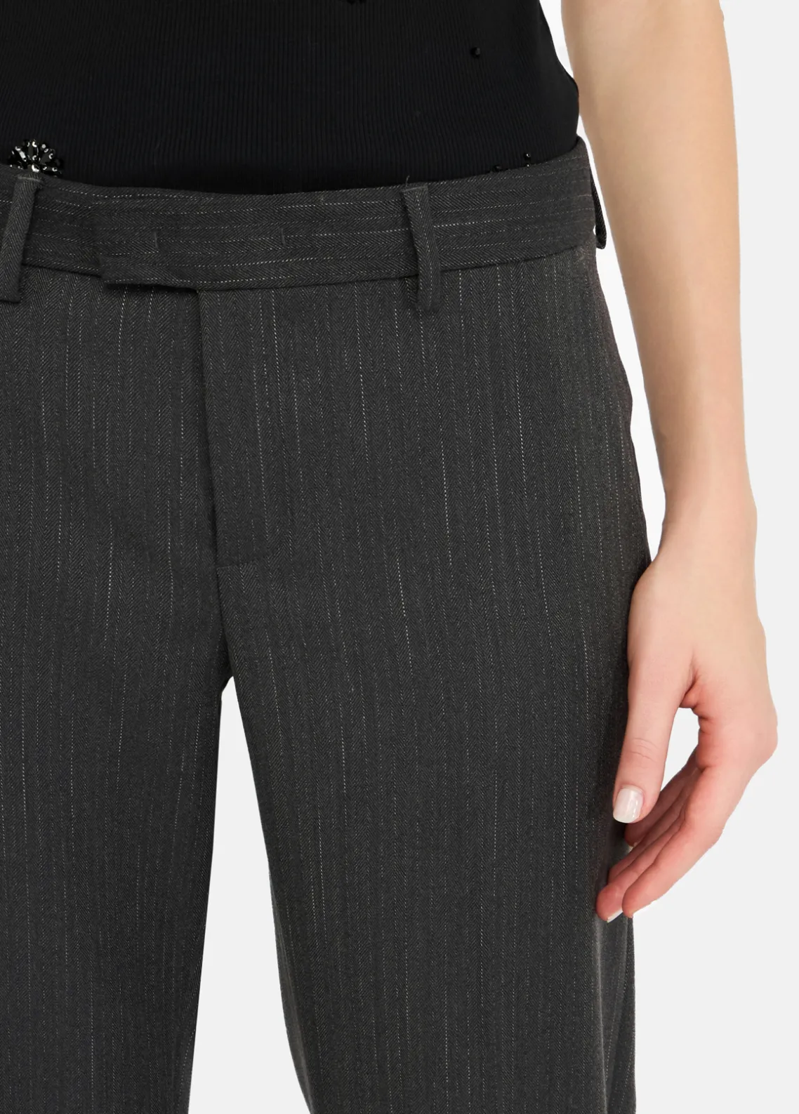 Liu Jo Pantalón de pinza de raya diplomática-Mujer Pantalones