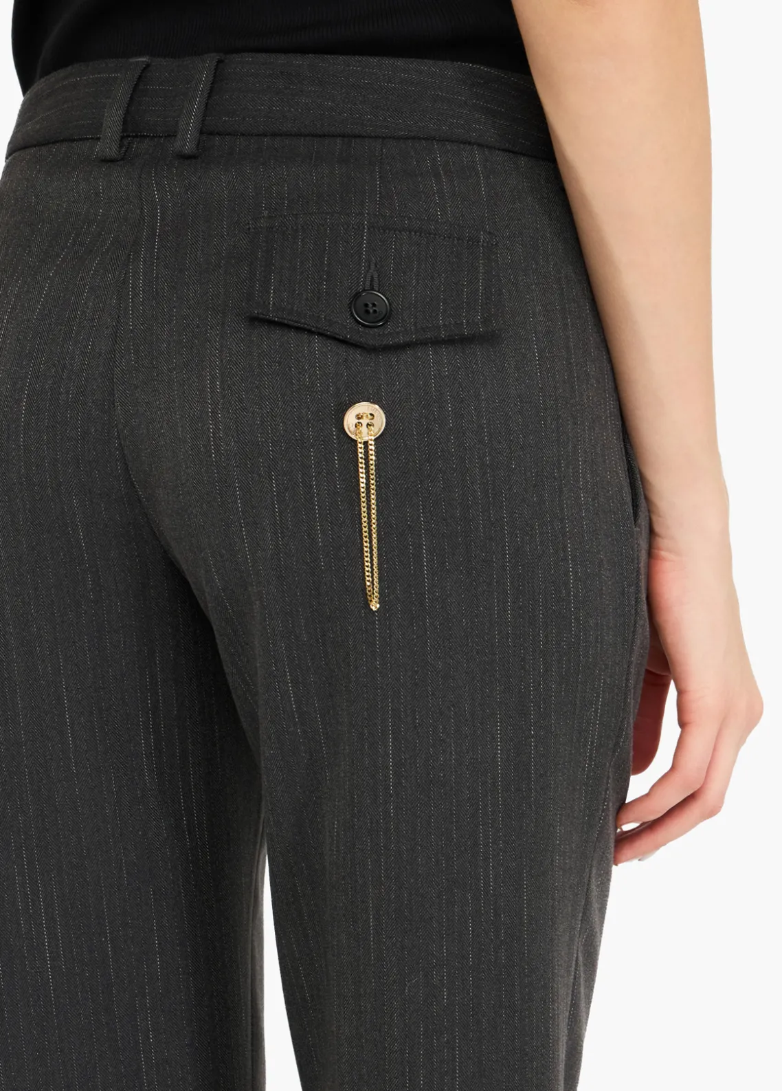 Liu Jo Pantalón de pinza de raya diplomática-Mujer Pantalones