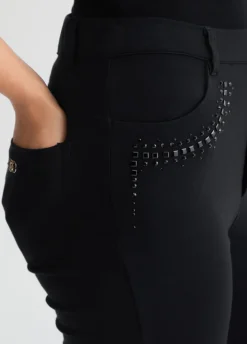 Liu Jo Pantalón de punto con strass-Mujer Ropa Deportiva|Pantalones