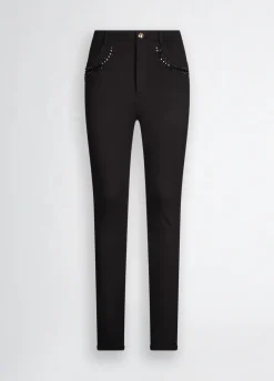 Liu Jo Pantalón de punto con strass-Mujer Ropa Deportiva|Pantalones