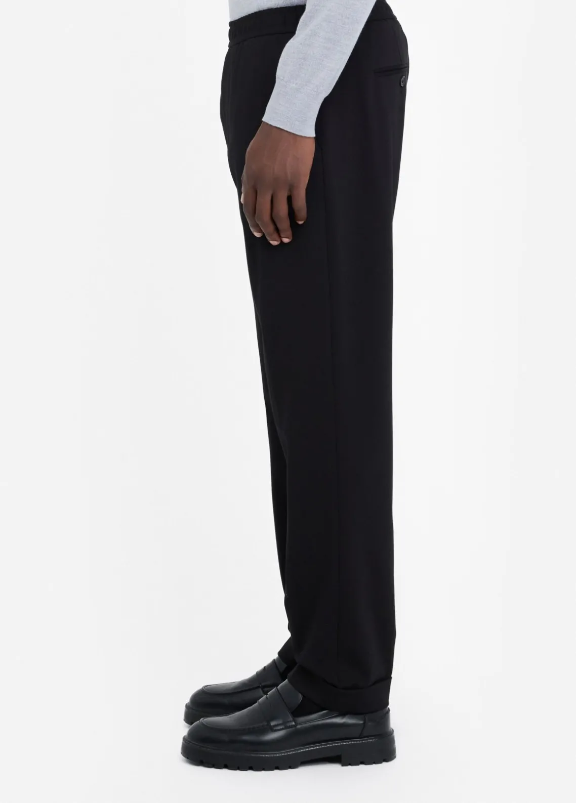 Liu Jo Pantalón de punto con vuelta-Hombre Pantalones