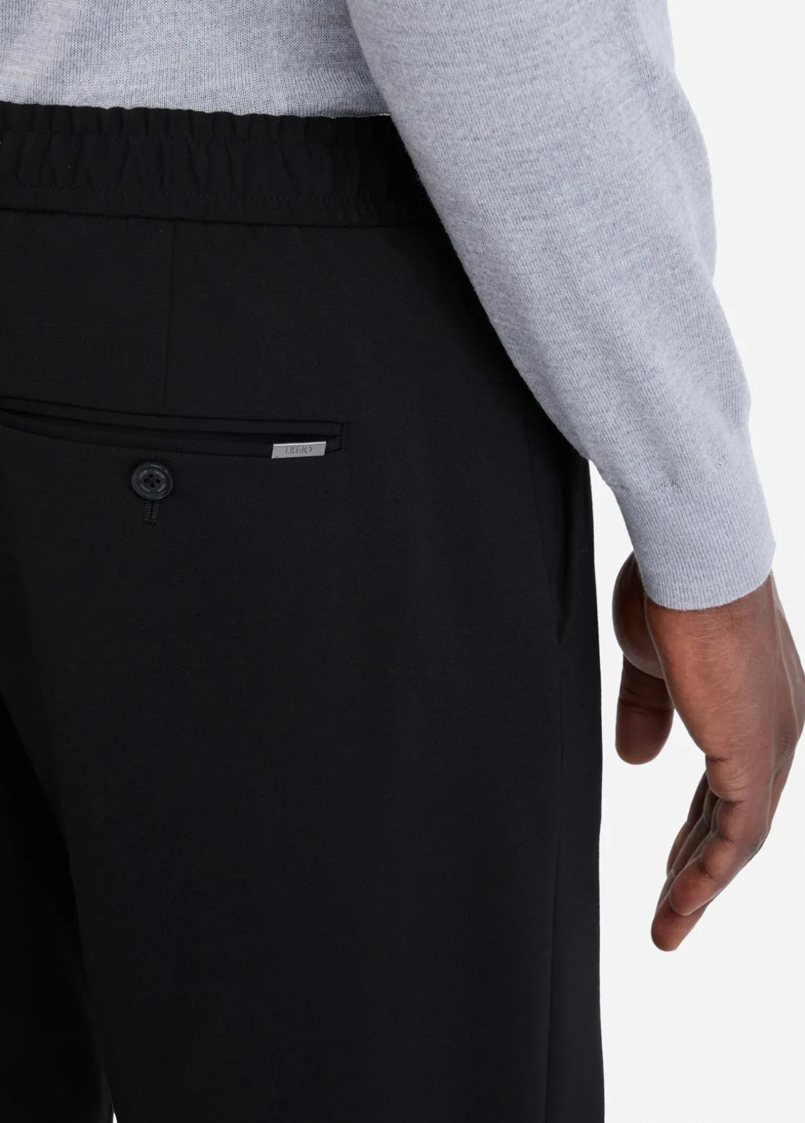 Liu Jo Pantalón de punto con vuelta-Hombre Pantalones