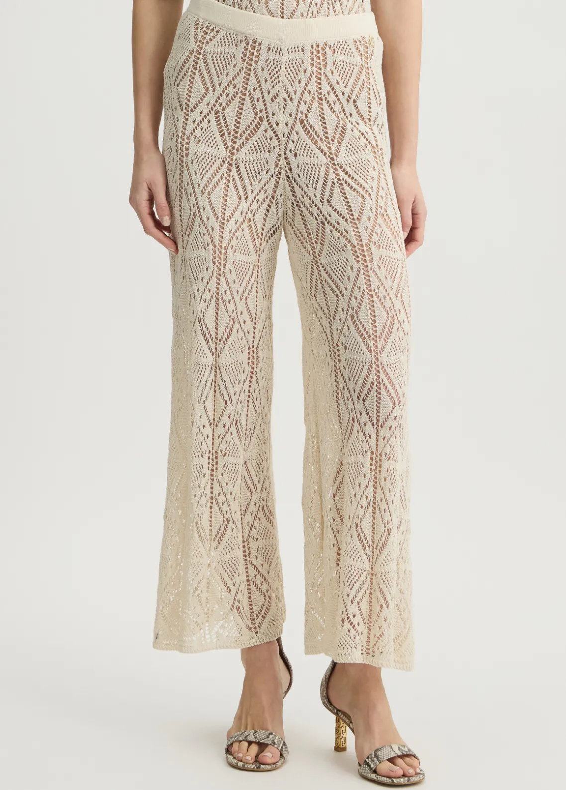 Liu Jo Pantalón de punto crochet-Mujer Pantalones