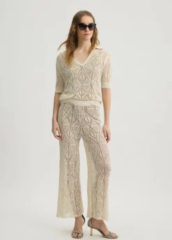 Liu Jo Pantalón de punto crochet-Mujer Pantalones
