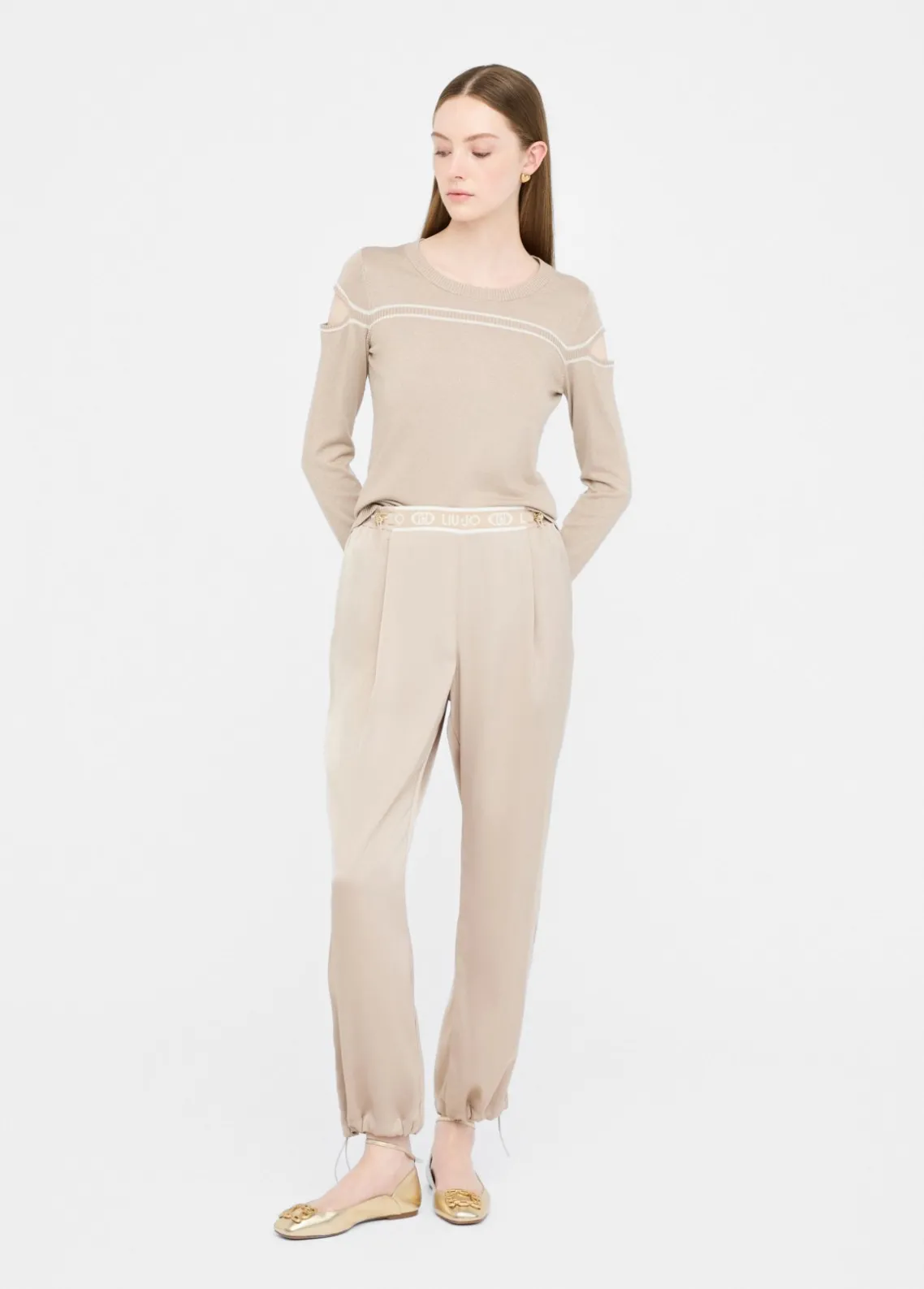 Liu Jo Pantalón de raso-Mujer Ropa Deportiva|Pantalones