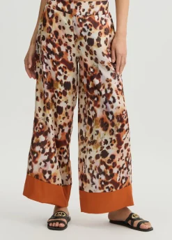 Liu Jo Pantalón de raso estampado-Mujer Moda Baño|Pantalones