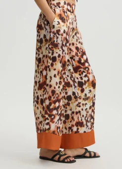 Liu Jo Pantalón de raso estampado-Mujer Moda Baño|Pantalones
