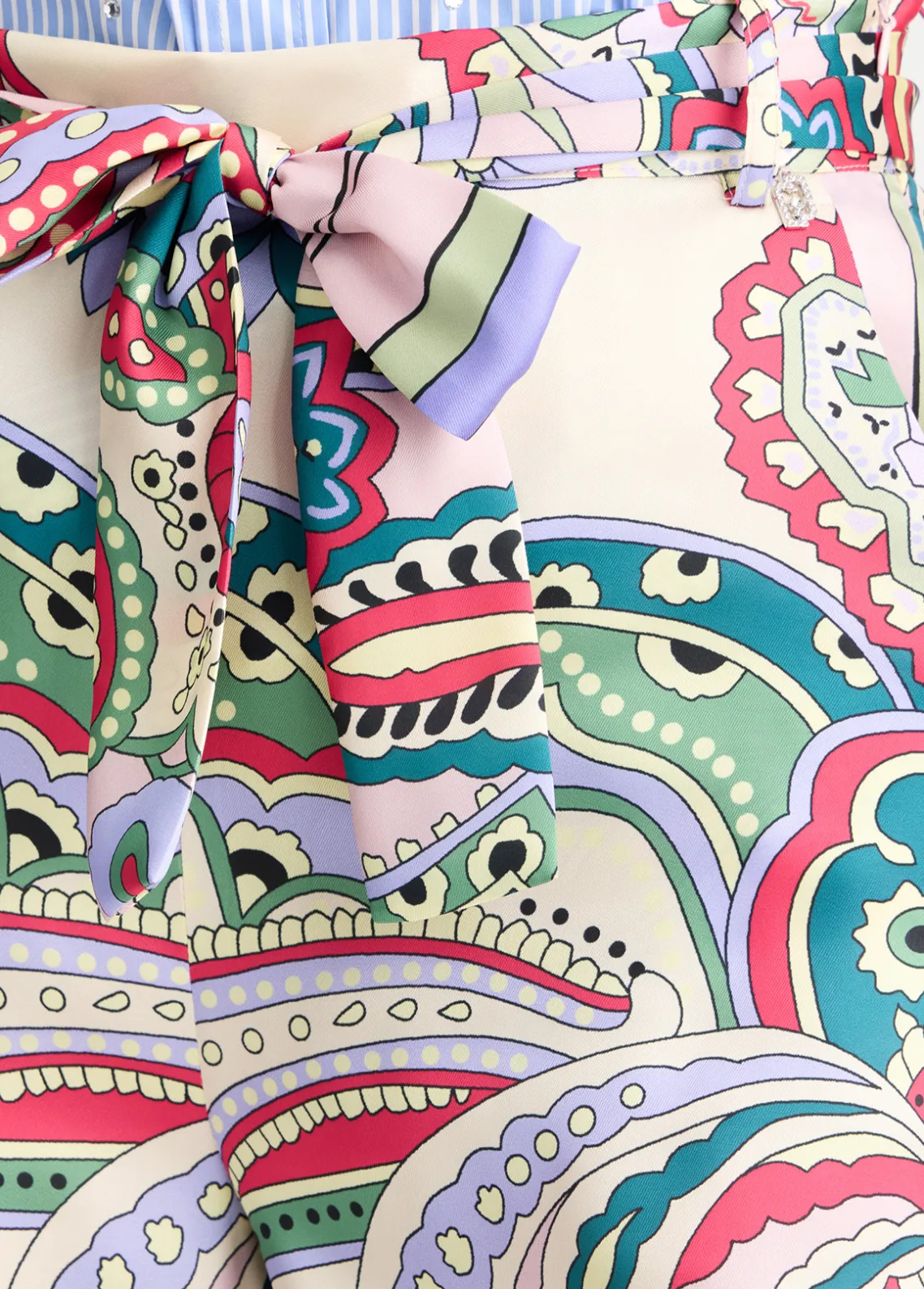 Liu Jo Pantalón de raso estampado-Mujer Pantalones