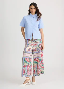 Liu Jo Pantalón de raso estampado-Mujer Pantalones