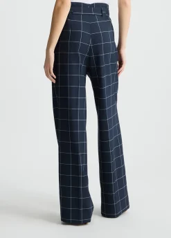 Liu Jo Pantalón de talle alto con estampado de cuadros-Mujer Pantalones|Tailleur