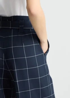 Liu Jo Pantalón de talle alto con estampado de cuadros-Mujer Pantalones|Tailleur