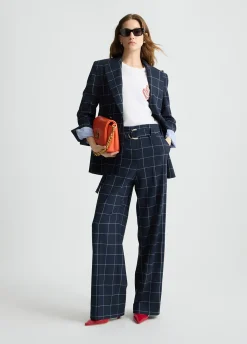 Liu Jo Pantalón de talle alto con estampado de cuadros-Mujer Pantalones|Tailleur