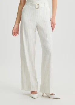 Liu Jo Pantalón de talle alto de raya diplomática-Mujer Pantalones|Tailleur