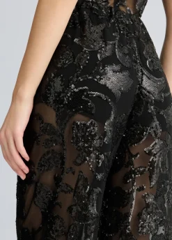 Liu Jo Pantalón de tul bordado-Mujer Pantalones|Ceremonia