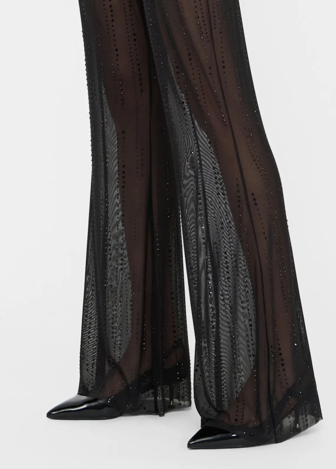 Liu Jo Pantalón de tul con strass-Mujer Pantalones
