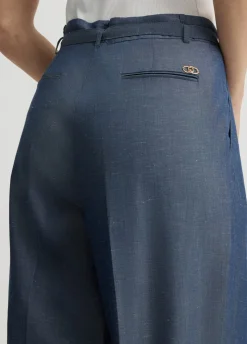 Liu Jo Pantalón en mezcla de lino-Mujer Pantalones|Tailleur