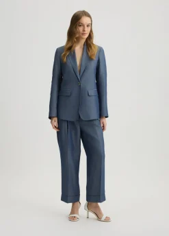 Liu Jo Pantalón en mezcla de lino-Mujer Pantalones|Tailleur