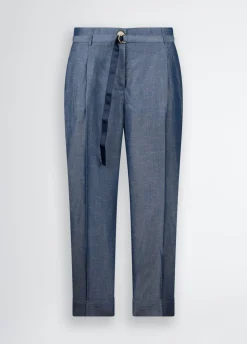 Liu Jo Pantalón en mezcla de lino-Mujer Pantalones|Tailleur