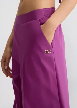 Liu Jo Pantalón palazzo de algodón-Mujer Moda Baño|Pantalones