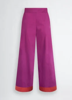 Liu Jo Pantalón palazzo de algodón-Mujer Moda Baño|Pantalones