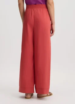 Liu Jo Pantalón palazzo de algodón-Mujer Moda Baño|Pantalones