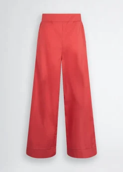 Liu Jo Pantalón palazzo de algodón-Mujer Moda Baño|Pantalones