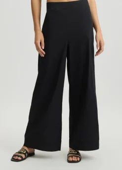Liu Jo Pantalón palazzo de algodón-Mujer Moda Baño|Pantalones