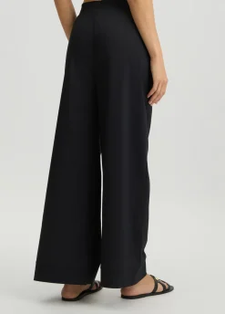 Liu Jo Pantalón palazzo de algodón-Mujer Moda Baño|Pantalones