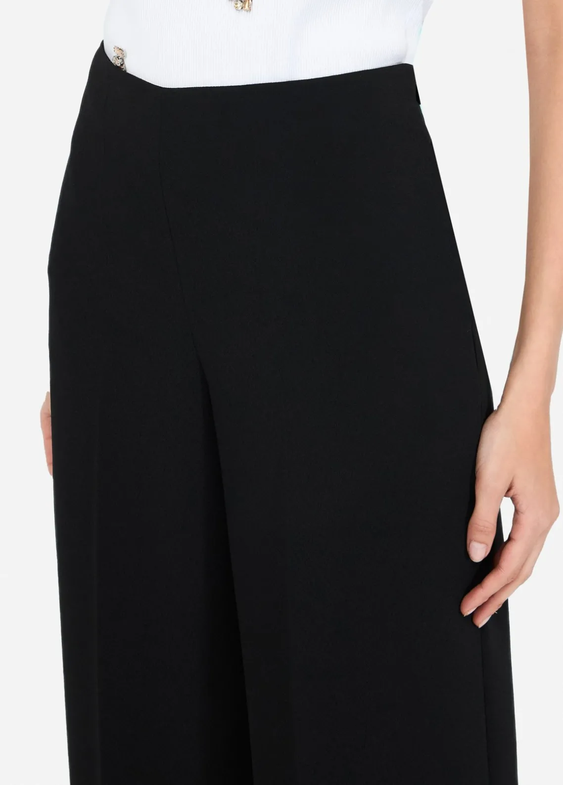 Liu Jo Pantalón palazzo de envers satin-Mujer Pantalones|Tailleur