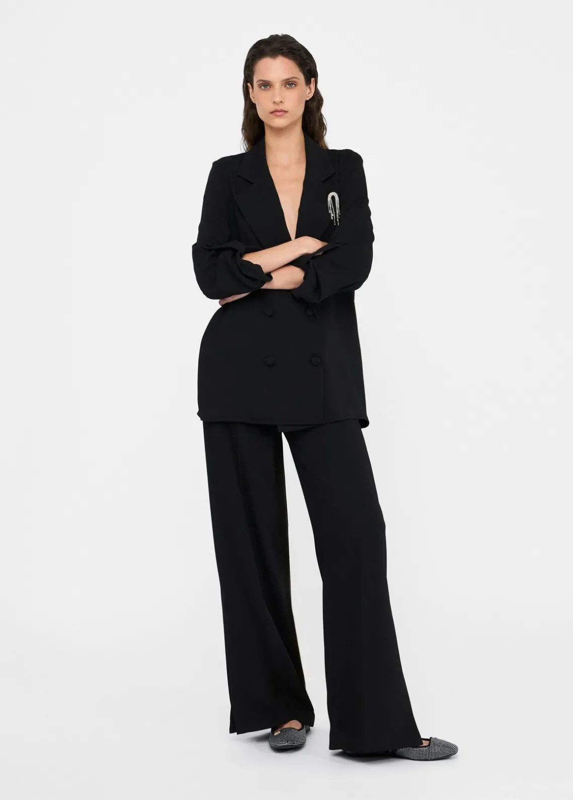 Liu Jo Pantalón palazzo de envers satin-Mujer Pantalones|Tailleur