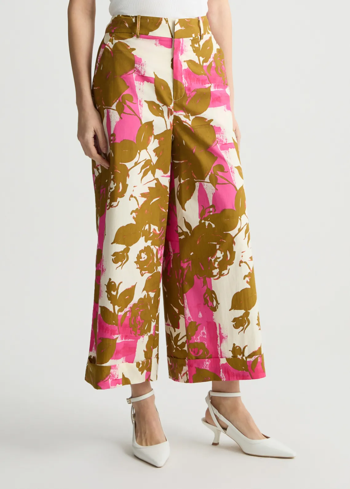 Liu Jo Pantalón palazzo de flores-Mujer Pantalones