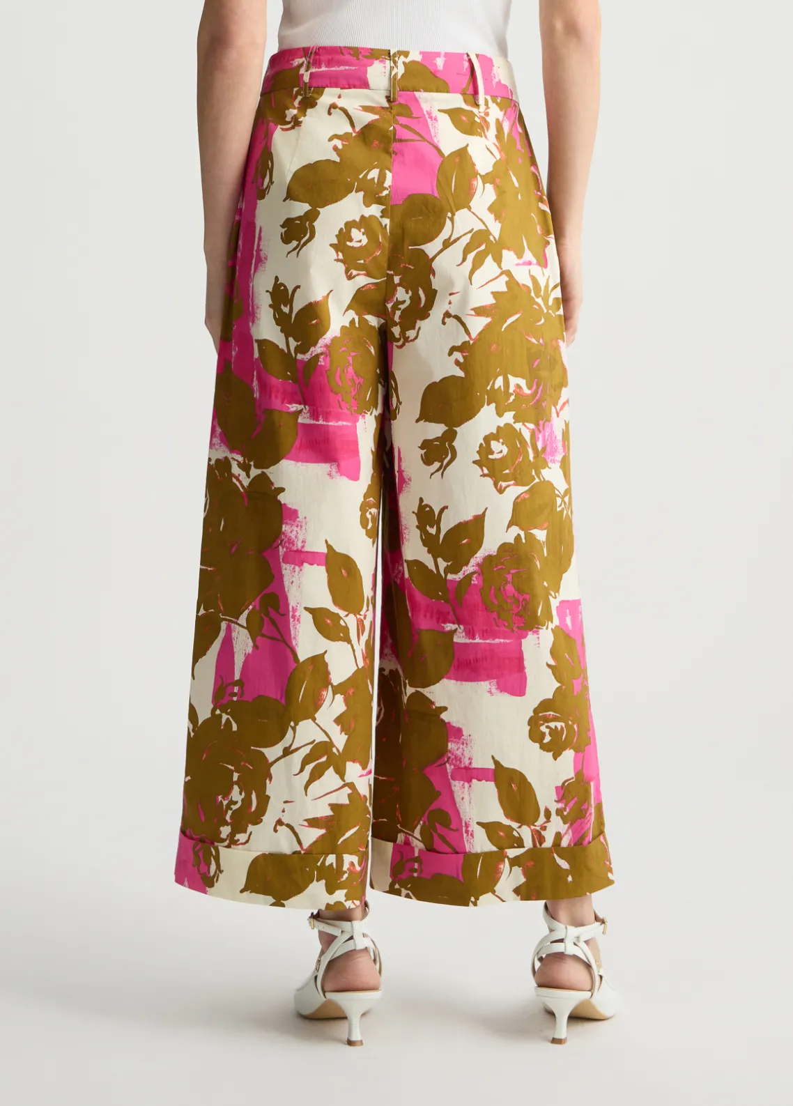 Liu Jo Pantalón palazzo de flores-Mujer Pantalones