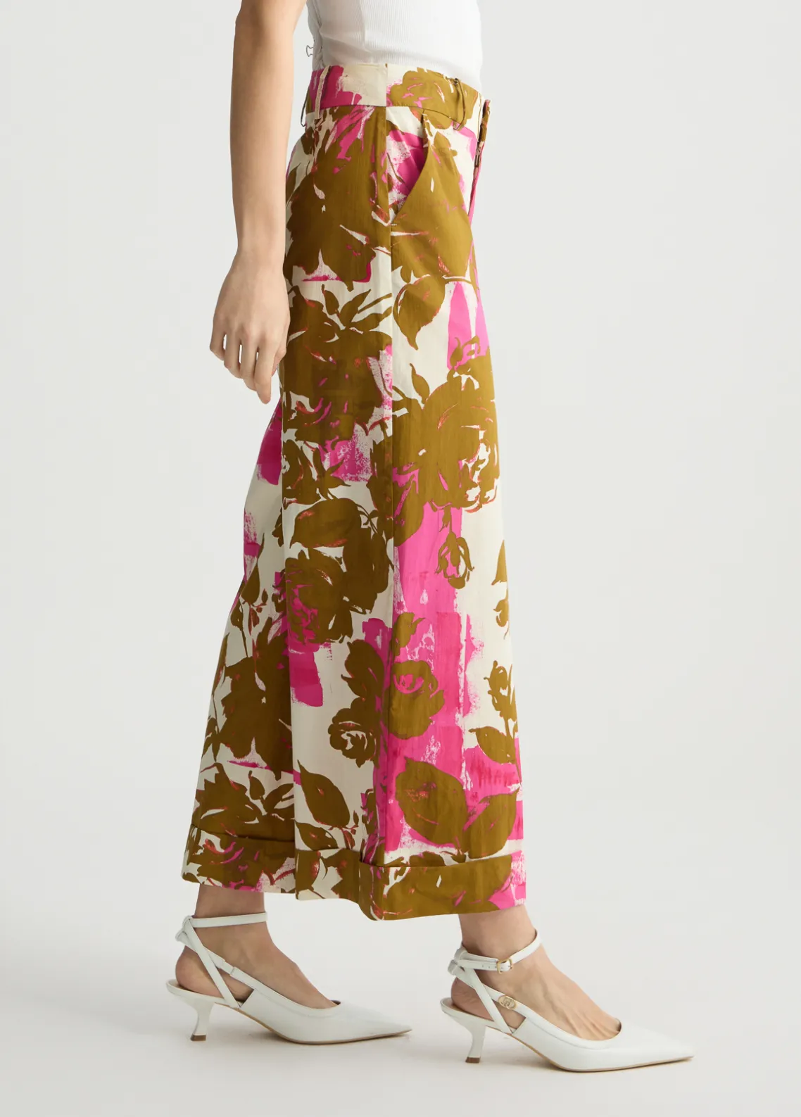 Liu Jo Pantalón palazzo de flores-Mujer Pantalones