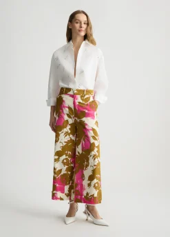 Liu Jo Pantalón palazzo de flores-Mujer Pantalones