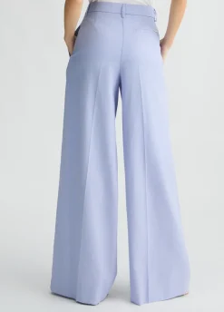 Liu Jo Pantalón palazzo de lino y algodón-Mujer Pantalones|Tailleur