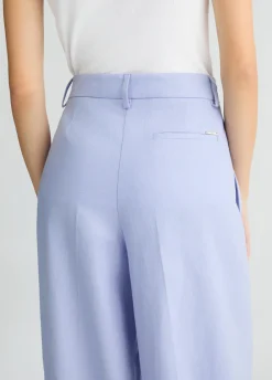 Liu Jo Pantalón palazzo de lino y algodón-Mujer Pantalones|Tailleur